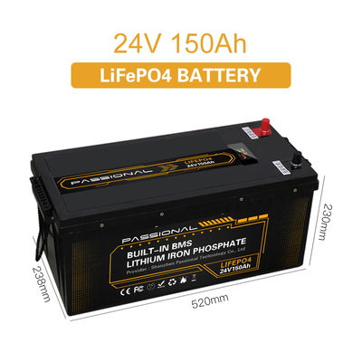 Batería eléctrica 24V 150Ah del almacenamiento de energía de la Sistema Solar de la carretilla elevadora EV LFP con BMS