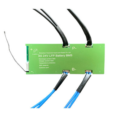 Litio portuario común Ion Battery Management del PWB Li Ion Battery BMS 8S 24V 100A